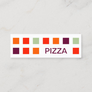 PIZZA (mod squares) Mini Business Card