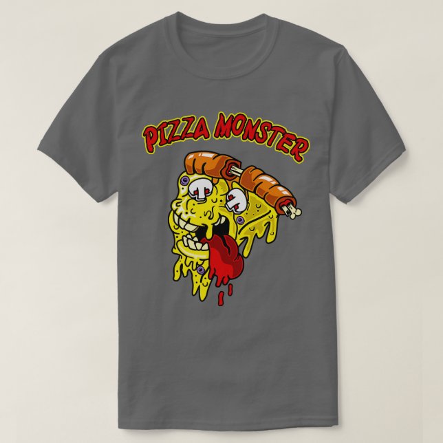 Pizza Monster Funny Pizza Lover Gift T-Shirt (Design Front)