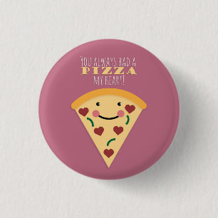 Pizza My Heart 3 Cm Round Badge