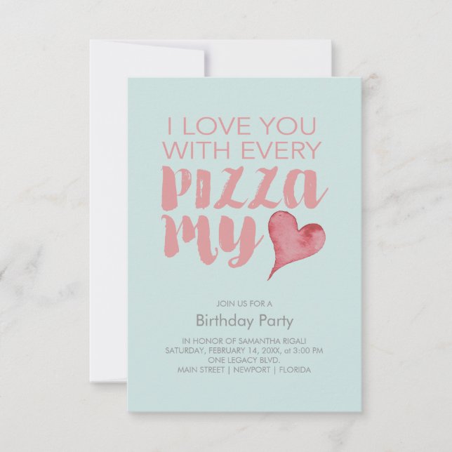 Pizza My Heart Birthday Party (Front)