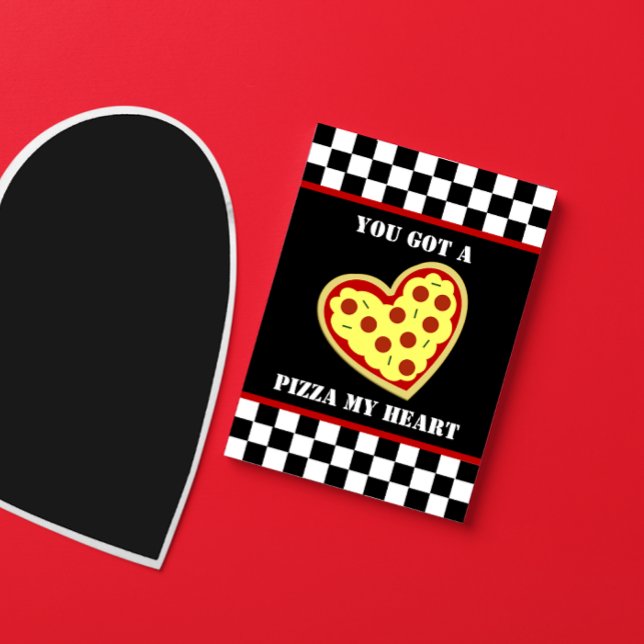 Pizza My Heart Home Slice Valentine's Day Holiday Card (Creator Uploaded)