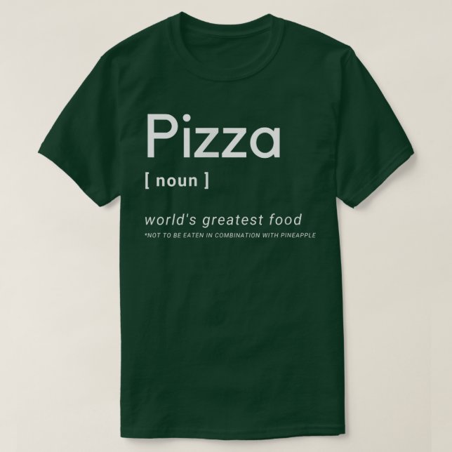 Pizza Noun  T-Shirt (Design Front)