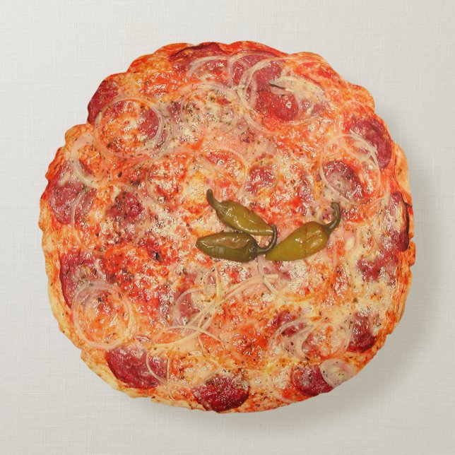 Pizza Novelty Round Cushion (Front)