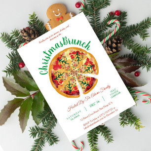 Pizza & Pacifiers BBQ Christmas Brunch Invitation