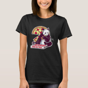 Pizza Panda Fun Streetwear Style Unisex Graphic T-Shirt
