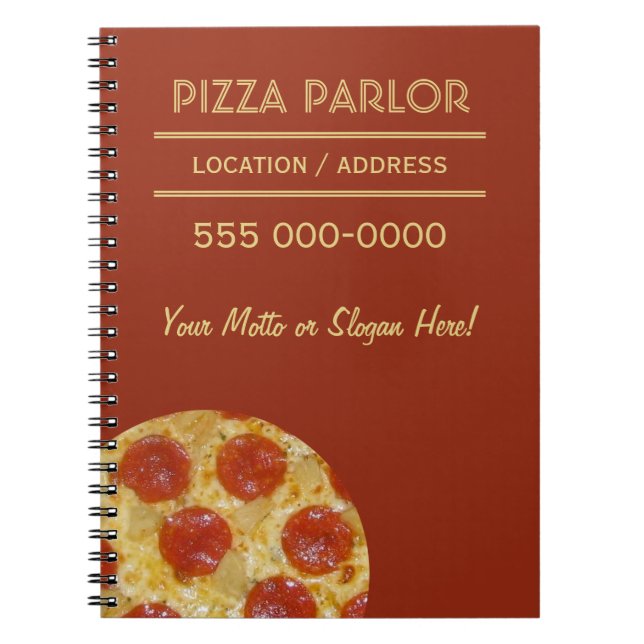 Pizza Parlour custom notebooks (Front)