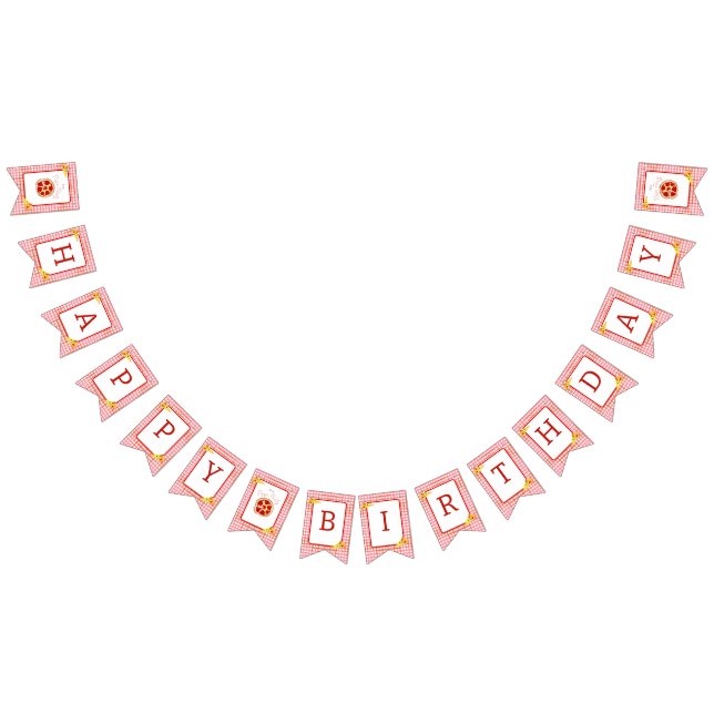 Pizza Party Any Age Birthday Bunting (All)