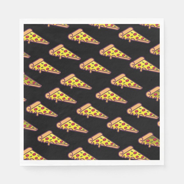 Pizza Party Birthday Decor | Fun Pizza Slice Theme Napkin (Front)