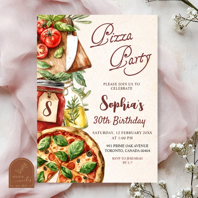 Pizza Party Birthday Invitation (Creator Uploaded)