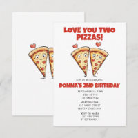 Pizza Party Birthday, Love You Two Pizzas