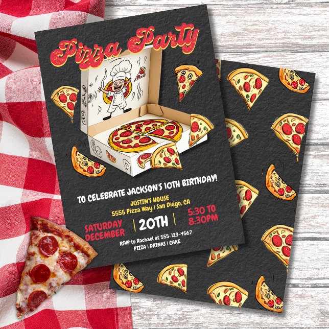 Pizza Party Box Birthday Invitation (Creator Uploaded)