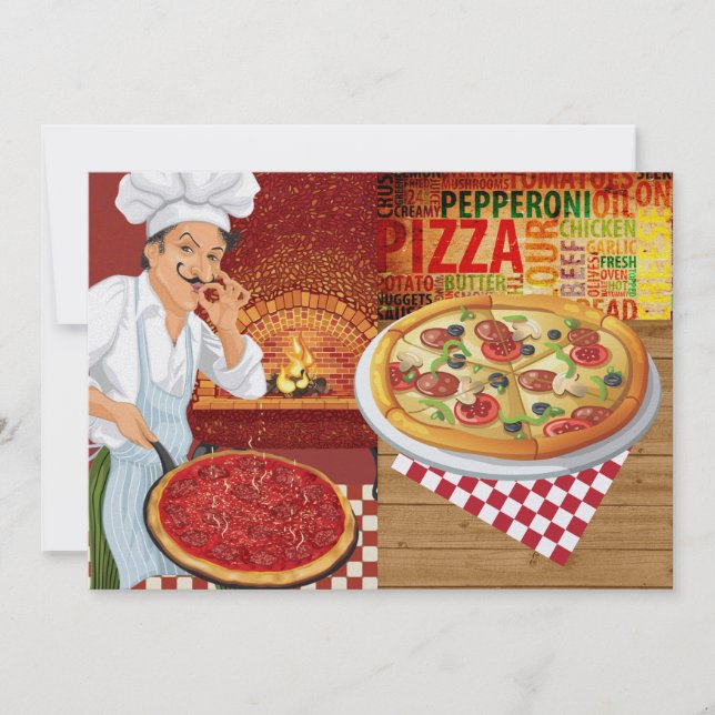 Pizza Party Invitation (Front)