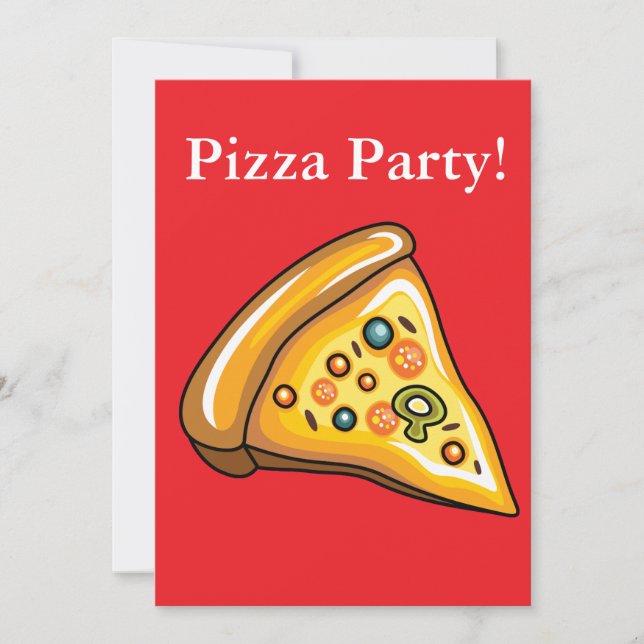 Pizza Party Invitation (Front)