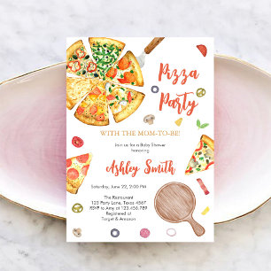 Pizza Party Invitation Pizza Birthday Party