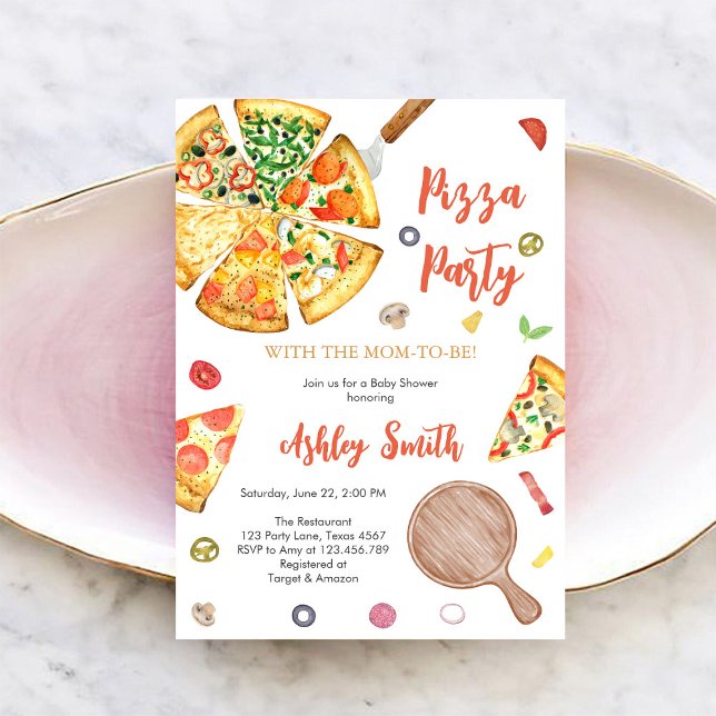 Pizza Party Invitation Pizza Birthday Party (Creator Uploaded)