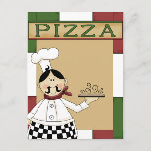 Pizza Party Invitation Postcard
