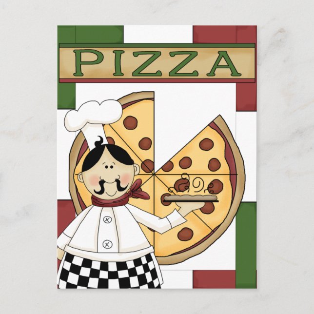 Pizza Party Invitation Postcard (Front)
