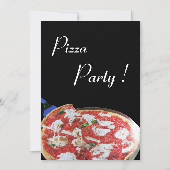 PIZZA PARTY, ITALIAN KITCHEN dinner, brunch Invitation (Front)