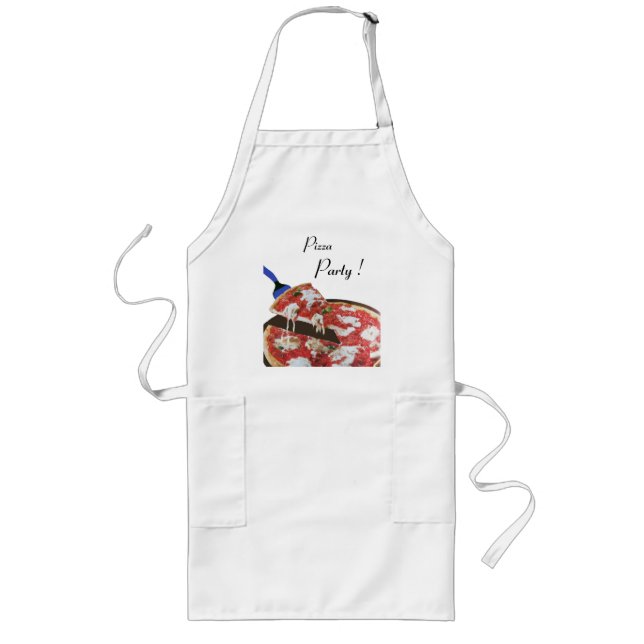 PIZZA PARTY, ITALIAN KITCHEN dinner, brunch Long Apron (Front)