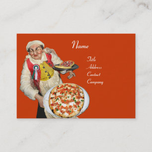 PIZZA PARTY ITALIAN KITCHEN,PIZZERIA ,black orange Business Card