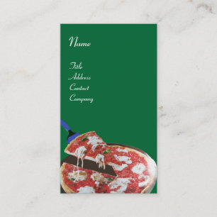 PIZZA PARTY ITALIAN KITCHEN, RESTAURANT ,green red Business Card