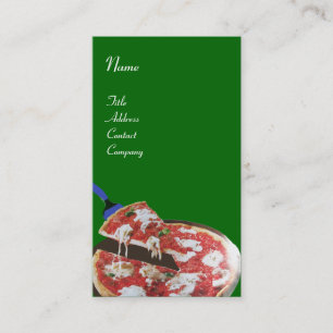 PIZZA PARTY ITALIAN KITCHEN, RESTAURANT red green Business Card