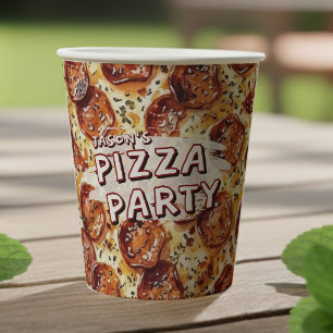 Pizza Party Kids Birthday Paper Cups