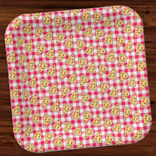 Pizza Party Kids Birthday Paper Plate