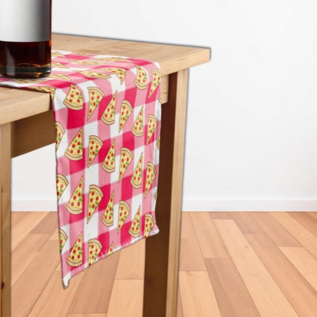 Pizza Party Kids Birthday Short Table Runner (Creator Uploaded)