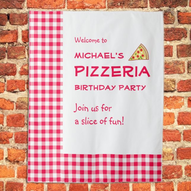 Pizza Party Kids Birthday Tapestry (Creator Uploaded)