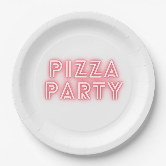 Pizza Party  Paper Plate (Front)