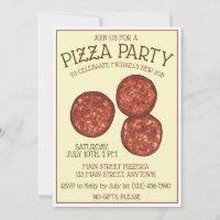 PIZZA PARTY Pepperoni Pie Slice Pizzeria Birthday