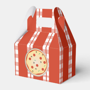 Pizza Party Pie Mix Pizza Plaid Stripes Favour Box