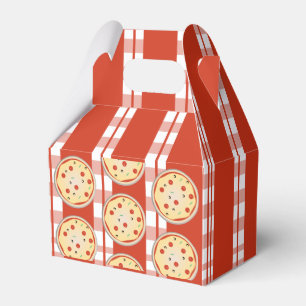 Pizza Party Pie Mix Pizza Plaid Stripes Favour Box