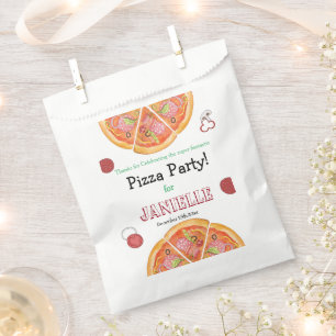 Pizza Party, Pizza Birthday, Slice of Fun    Favour Bags