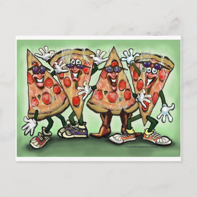 Pizza Party Postcard (Front)