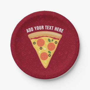 Pizza Party Slice of Pineapple Pepperoni Pie Paper Plate