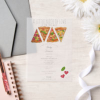 Pizza Party Theme Watercolor Baby Shower Love