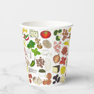 Pizza Party Toppings Italian Food Pizzeria Pie Paper Cups