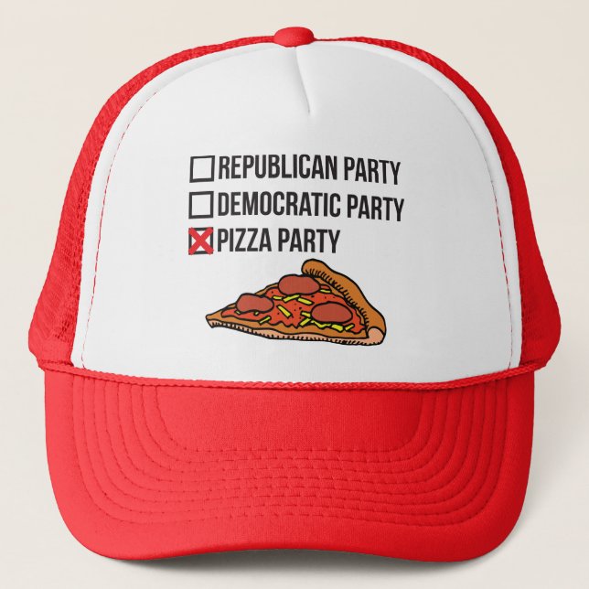 Pizza Party Trucker Hat (Front)