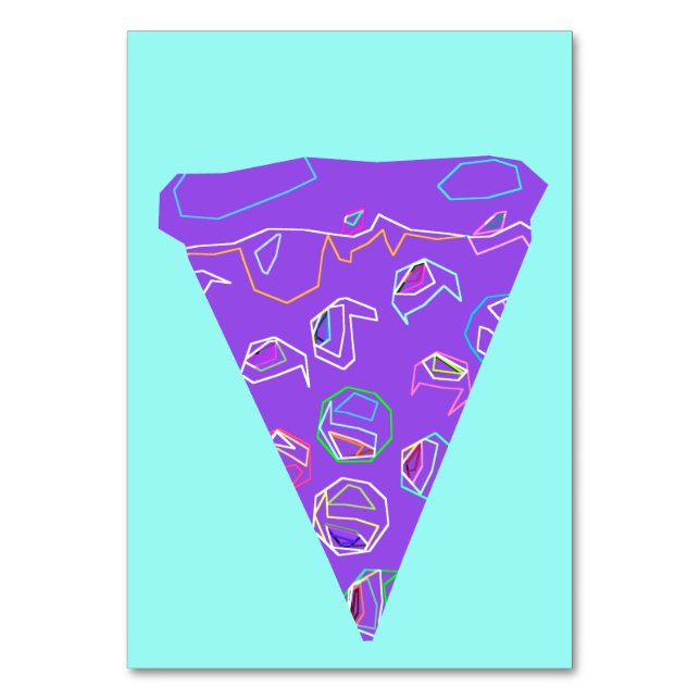 Pizza Party Wedding Table Number (Front)