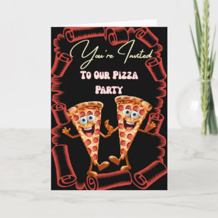 Pizza Party Weekend Holiday Card