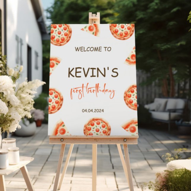 Pizza Party Welcome Sign Pizza Birthday Welcome (Creator Uploaded)