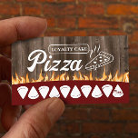 Pizza Pasta Restaurant Rustic Wood Loyalty Card<br><div class="desc">Pizza Pasta Restaurant Chef Loyalty Cards.</div>