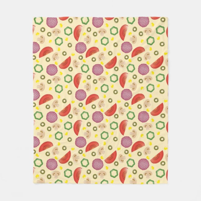 Pizza Pattern 2 Fleece Blanket (Front)