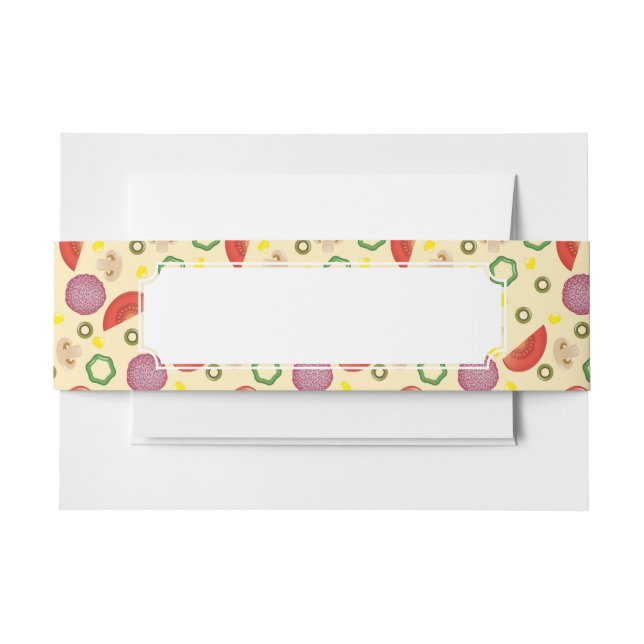 Pizza Pattern 2 Invitation Belly Band (Front Example)