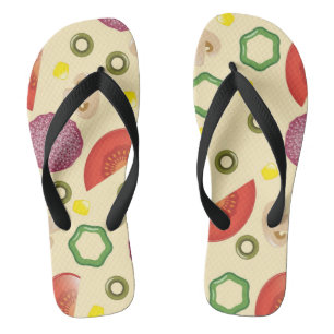 Pizza Pattern 2 Jandals