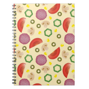 Pizza Pattern 2 Spiral Notebook