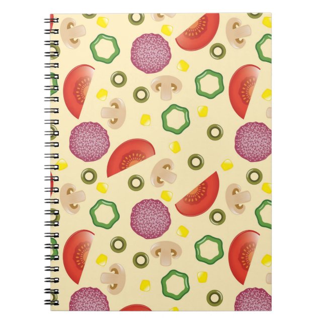 Pizza Pattern 2 Spiral Notebook (Front)