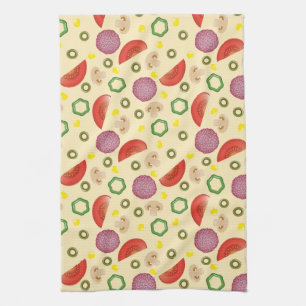 Pizza Pattern 2 Tea Towel